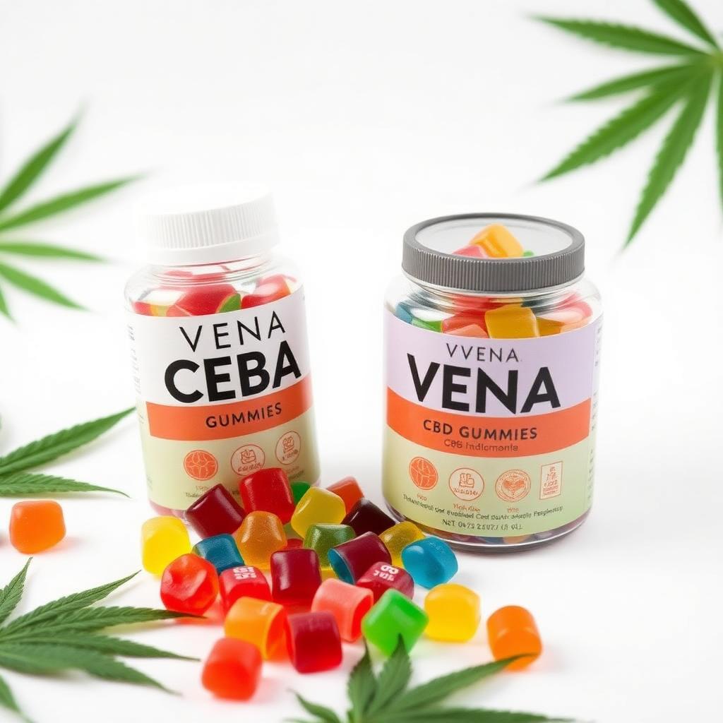 Vena CBD Gummies bottle and jar